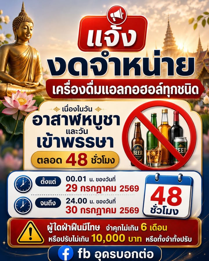 -เริ่มเที่ยงคืนนี้-ร้านค้างดขายเครื่องดื่มแอลกอฮอล์-48-ชม.
