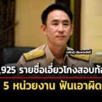 วรศิษฎ์-ส่ง-5,925-ชื่อเอี่ยวโกงสอบท้องถิ่นถึงมือ-5-หน่วยงาน-ฟันเอาผิดอาญา