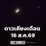 ดาวเคียงเดือน-ดาวศุกร์เคียงดวงจันทร์เสี้ยว-สังเกตได้ทางทิศต-|-2026-08-16-15:06:00