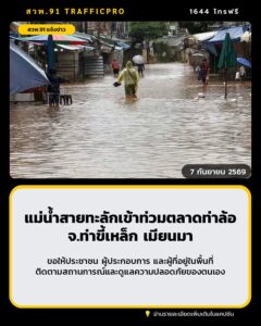 แม่น้ำสายทะลักเข้าท่วมตลาดท่าล้อ-จ.ท่าขี้เหล็ก-เมียนมา-อ่านต-|-2026-09-07-06:34:00