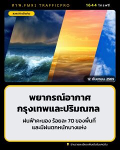 พยากรณ์อากาศประจำวันที่12-กันยายน-2569-กรุงเทพและปริมณฑล-มีฝ-|-2026-09-11-23:43:00