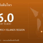 แผ่นดินไหวขนาด 6.0 ริกเตอร์ ที่ SOUTH SANDWICH ISLANDS REGION