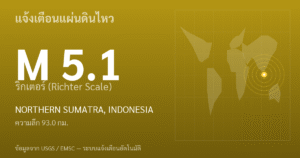 แผ่นดินไหวขนาด 5.1 ริกเตอร์ ที่ NORTHERN SUMATRA, INDONESIA