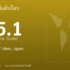 แผ่นดินไหวขนาด 5.1 ริกเตอร์ ที่ 88 km NNW of Uken, Japan