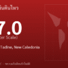 แผ่นดินไหวขนาด 7.0 ริกเตอร์ ที่ 68 km ENE of Tadine, New Caledonia