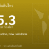แผ่นดินไหวขนาด 5.3 ริกเตอร์ ที่ 69 km NE of Tadine, New Caledonia