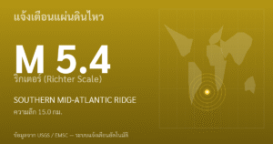 แผ่นดินไหวขนาด 5.4 ริกเตอร์ ที่ SOUTHERN MID-ATLANTIC RIDGE