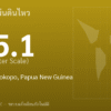 แผ่นดินไหวขนาด 5.1 ริกเตอร์ ที่ 121 km S of Kokopo, Papua New Guinea