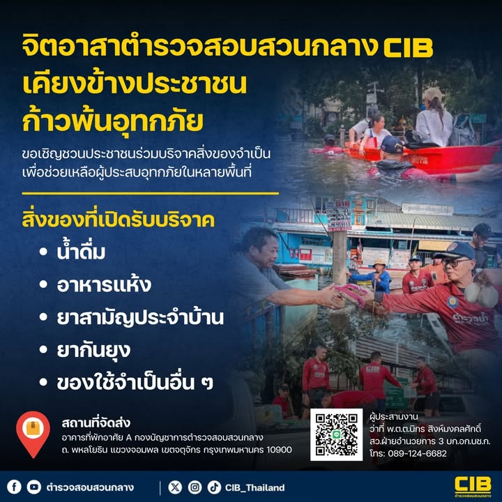 จิตอาสาตำรวจสอบสวนกลาง-เคียงข้างประชาชน.-ตำรวจสอบสวนก