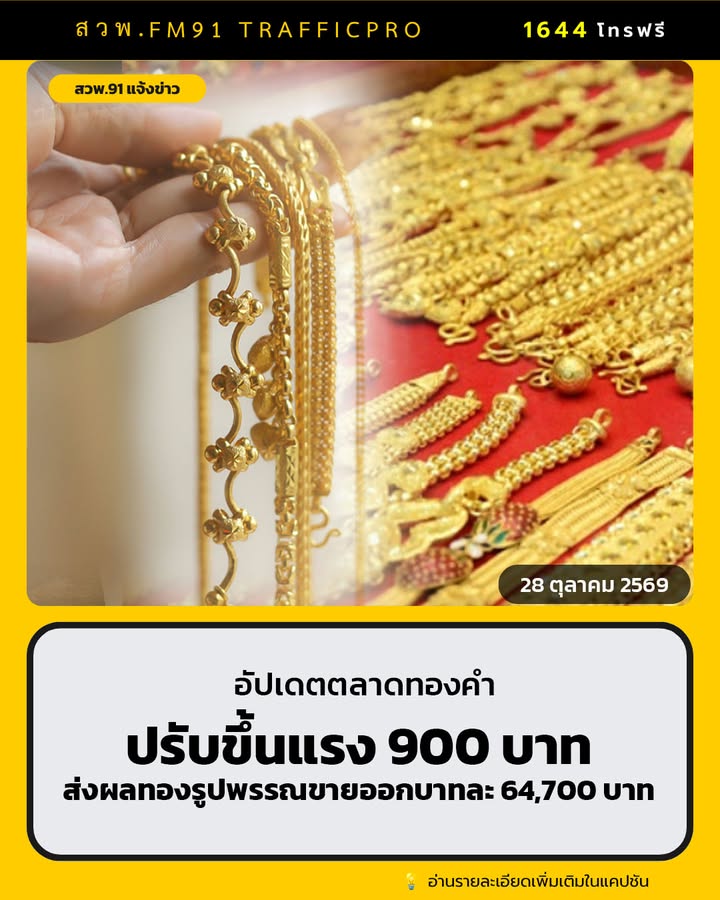 อัปเดตตลาดทองคำวันนี้-28-ตค.69-ดีดแรงปรับขึ้น-900-บาท-ส่งผล-|-2026-10-28-02:52:00