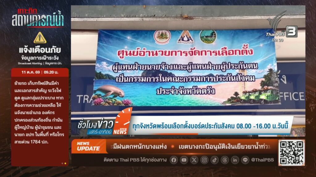 ทุกจังหวัดพร้อมเลือกตั้งบอร์ดประกันสังคม-0800-1600-น.วันน