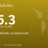 แผ่นดินไหวขนาด 5.3 ริกเตอร์ ที่ HINDU KUSH REGION, AFGHANISTAN