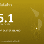 แผ่นดินไหวขนาด 5.1 ริกเตอร์ ที่ SOUTHEAST OF EASTER ISLAND