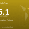 แผ่นดินไหวขนาด 5.1 ริกเตอร์ ที่ 39 km W of Mosteiros, Portugal