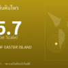 แผ่นดินไหวขนาด 5.7 ริกเตอร์ ที่ SOUTHEAST OF EASTER ISLAND