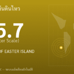แผ่นดินไหวขนาด 5.7 ริกเตอร์ ที่ SOUTHEAST OF EASTER ISLAND
